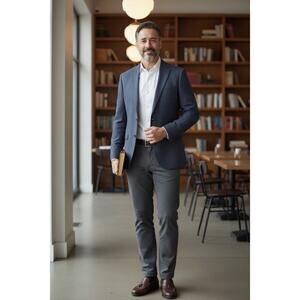 Petrocelli Men's Preppy 100% Wool Check Pattern Sport Coat Size 58R